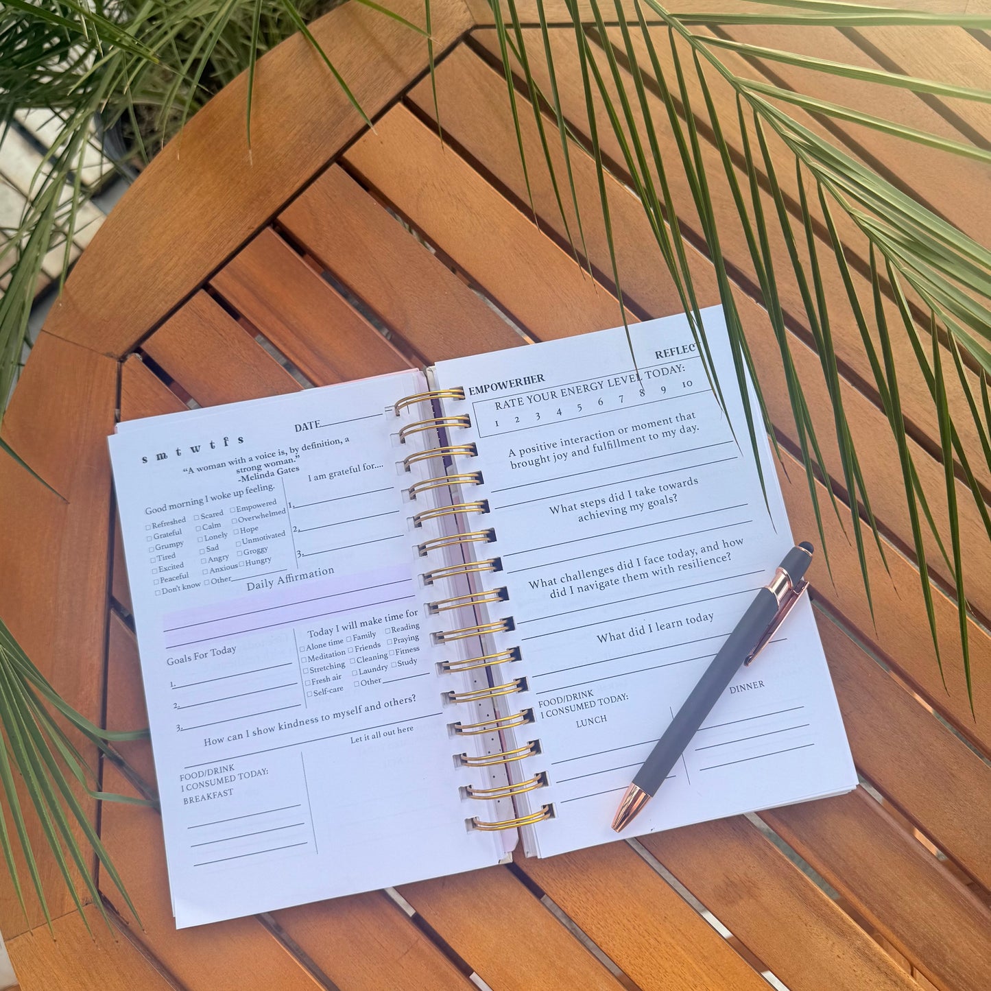 EmpowerHer Gals Guide to Self-care - 6-Month Daily Journal with Prompts for Mindfulness, Self-Care & Healing.